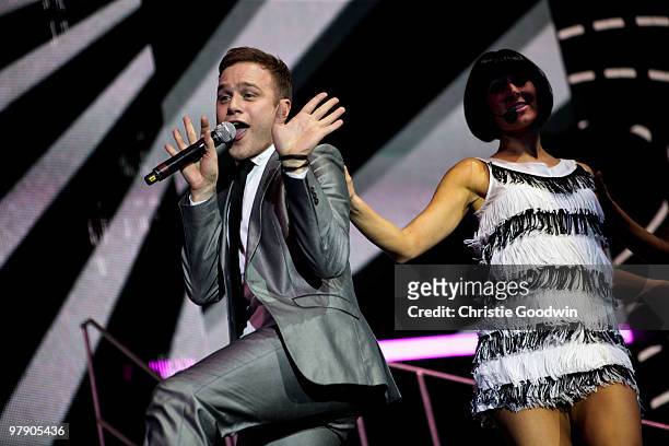 Olly Murs performs during X Factor Live at O2 Arena on March 20, 2010 in London, England.