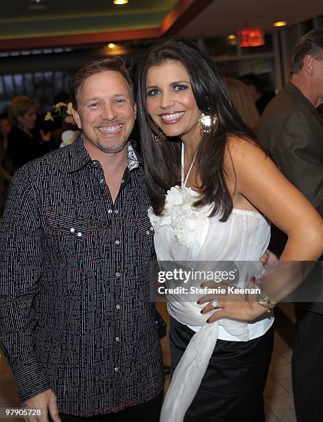 Glenn Stearns and Mindy Stearns attend the Celebrity Fight Night XVI Founder's Dinner held at JW Marriott Desert Ridge Resort on March 19, 2010 in...
