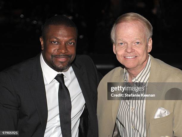 Chris Tucker and Celebrity Fight Night Foundation founder Jimmy Walker attends the Celebrity Fight Night XVI Founder's Dinner held at JW Marriott...