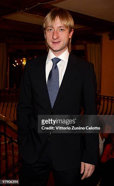Silver Medalist Evgeni Plushenko attends the 5th World Stars Ski Event held at Grand Hotel Sestriere on March 20, 2010 in Turin, Italy.