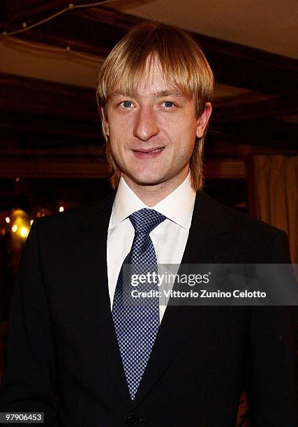 Silver Medalist Evgeni Plushenko attends the 5th World Stars Ski Event held at Grand Hotel Sestriere on March 20, 2010 in Turin, Italy.