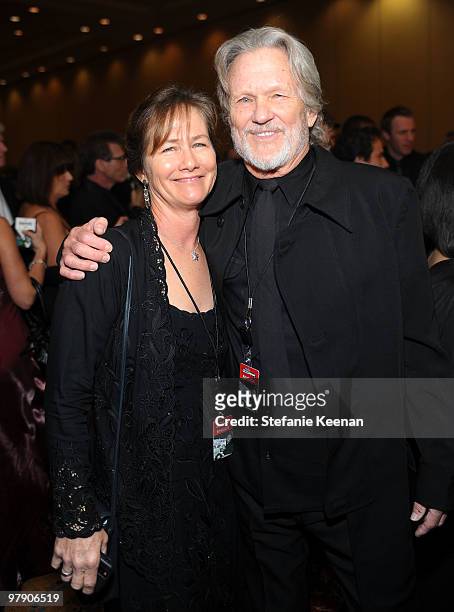 Musician/actor Kris Kristofferson and wife Lisa attend Celebrity Fight Night XVI on March 20, 2010 at the JW Marriott Desert Ridge in Phoenix,...