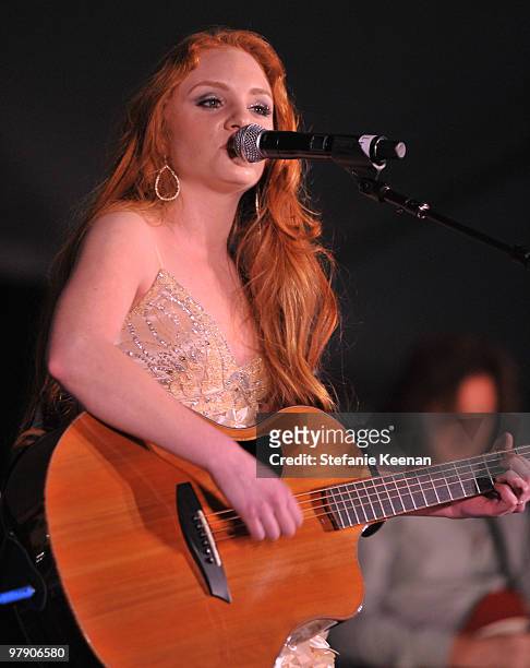 Daisy Mallory performs at the Celebrity Fight Night XVI Founder's Dinner held at JW Marriott Desert Ridge Resort on March 19, 2010 in Phoenix,...