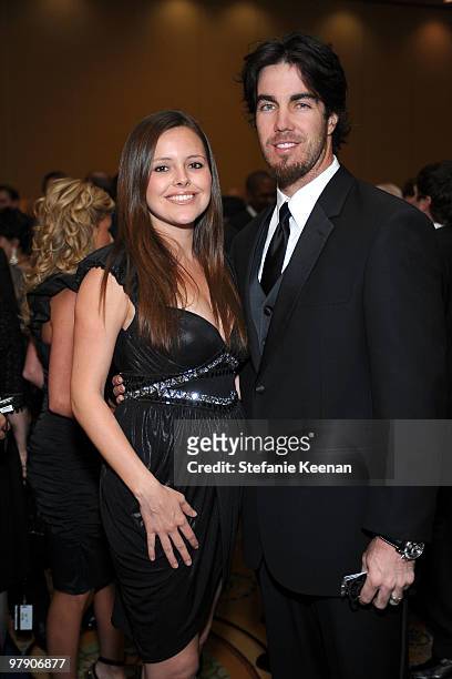 Player Dan Haren and wife Jessica attend Celebrity Fight Night XVI on March 20, 2010 at the JW Marriott Desert Ridge in Phoenix, Arizona.