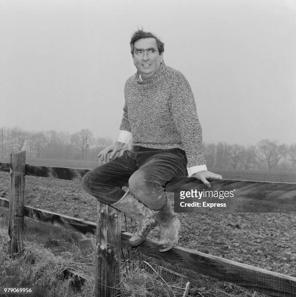 British Labour Party politician Denis Healey , Chancellor of the Exchequer, at home, UK, 25th March 1974.