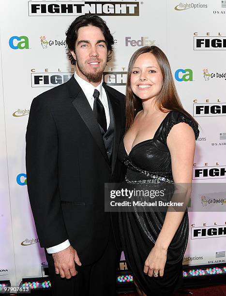 Player Dan Haren and wife Jessica attend Celebrity Fight Night XVI on March 20, 2010 at the JW Marriott Desert Ridge in Phoenix, Arizona.