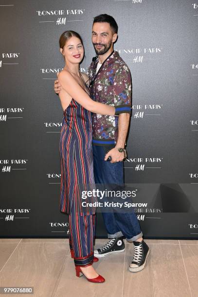 Marie-Ange Casta attends the H&M Flagship Opening Party as part of Paris Fashion Week on June 19, 2018 in Paris, France.