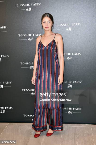 Marie-Ange Casta attends the H&M Flagship Opening Party as part of Paris Fashion Week on June 19, 2018 in Paris, France.