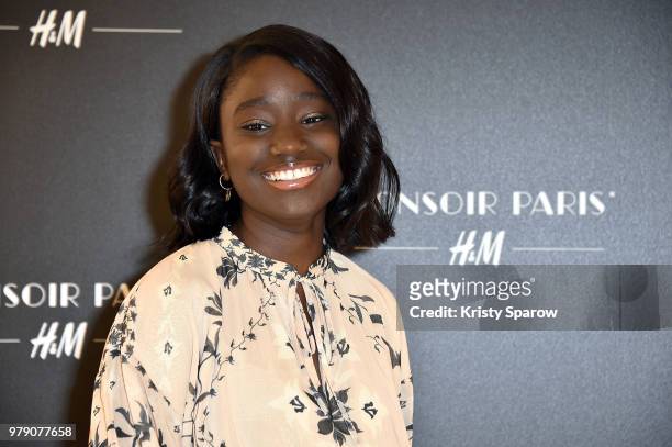 Karidja Toure attends the H&M Flagship Opening Party as part of Paris Fashion Week on June 19, 2018 in Paris, France.