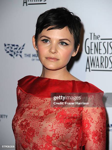 Actress Ginnifer Goodwin arrives at the 24th Genesis Awards held at the Beverly Hilton Hotel on March 20, 2010 in Beverly Hills, California.