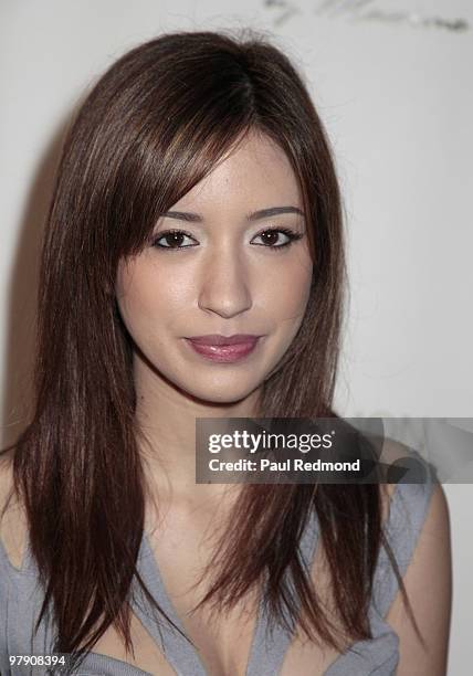 Actress Christian Serratos arrives at the presentation of Yotam Solomon's Fall/Winter 2010 Line on March 18, 2010 in Los Angeles, California.
