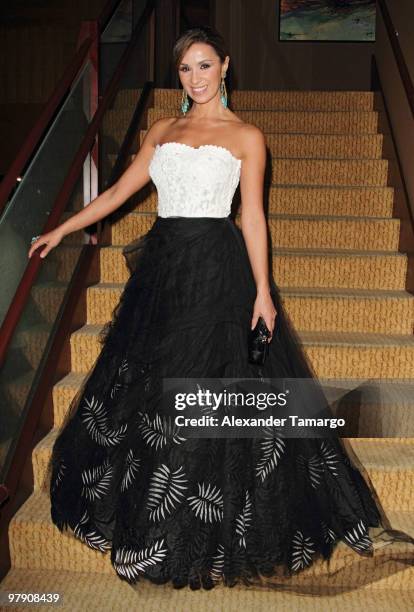 Catherine Siachoque attends Telemundo's annual gala for the Women of Tomorrow Mentor & Scholarship Program at Mandarin Oriental on March 20, 2010 in...