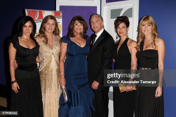 Monica Noguera, Sonya Smith, Maria Browne, Don Browne, Carmen Dominicci and Maritza Rodriguez attend Telemundo's annual gala for the Women of...