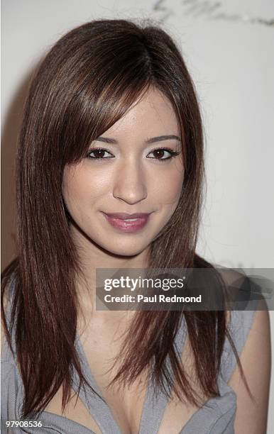 Actress Christian Serratos arrives at the presentation of Yotam Solomon's Fall/Winter 2010 Line on March 18, 2010 in Los Angeles, California.