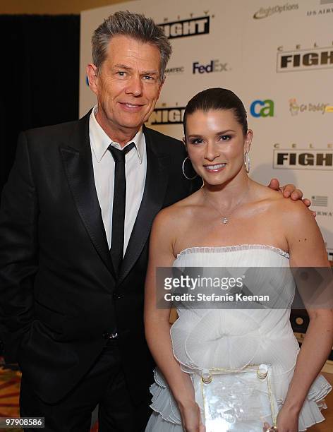 Musician David Foster and auto racing driver Danica Patrick attends Celebrity Fight Night XVI on March 20, 2010 at the JW Marriott Desert Ridge in...