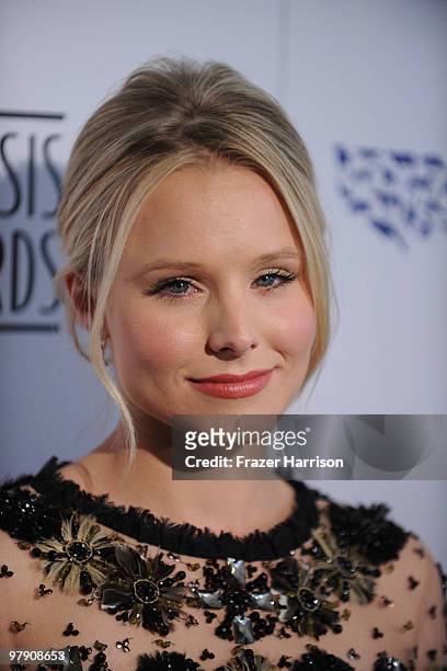 Actress Kristen Bell arrives at the 24th Genesis Awards held at the Beverly Hilton Hotel on March 20, 2010 in Beverly Hills, California.
