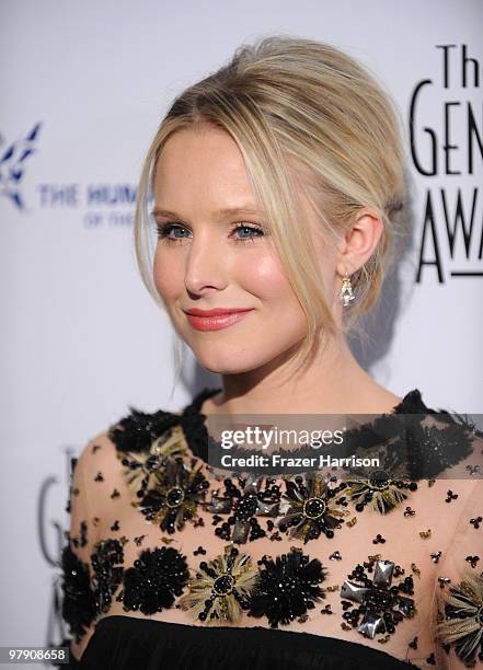 Actress Kristen Bell arrives at the 24th Genesis Awards held at the Beverly Hilton Hotel on March 20, 2010 in Beverly Hills, California.