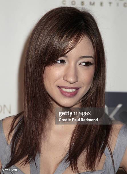 Actress Christian Serratos arrives at the presentation of Yotam Solomon's Fall/Winter 2010 Line on March 18, 2010 in Los Angeles, California.