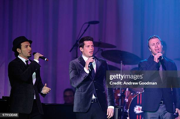 Musical group The Canadian Tenors perform at the Celebrity Fight Night XVI Founder's Dinner held at JW Marriott Desert Ridge Resort on March 19, 2010...