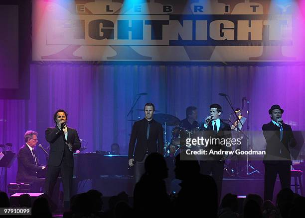 Musical group The Canadian Tenors perform at the Celebrity Fight Night XVI Founder's Dinner held at JW Marriott Desert Ridge Resort on March 19, 2010...