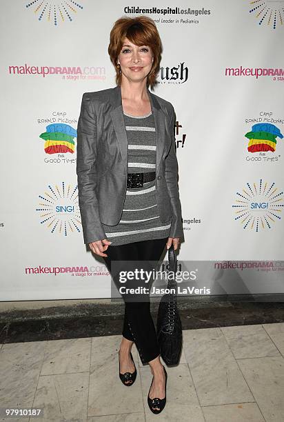 Actress Sharon Lawrence attends the "SING!" concert benefitting Camp Ronald McDonald at the Orpheum Theatre on March 20, 2010 in Los Angeles,...