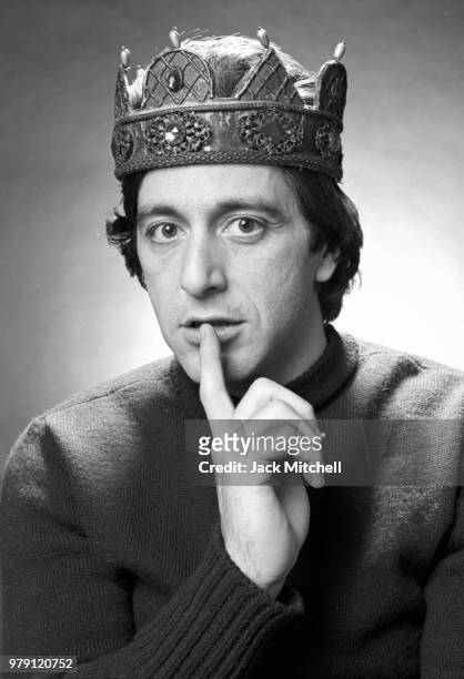 Actor Al Pacino photographed in February 1979 when he was starring in 'Richard III'.