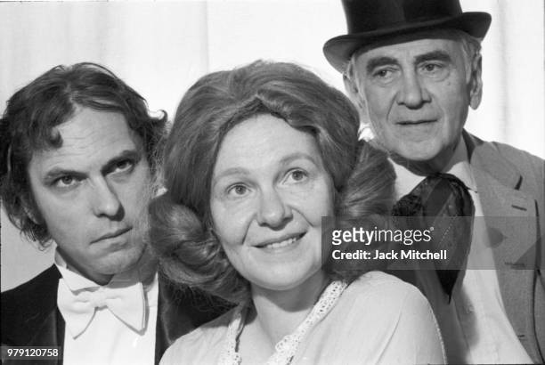 Geraldine Page with her husband Rip Torn and character actor Muni Seroff in Anton Chekhov's 'A Marriage Proposal' which was broadcast live on...