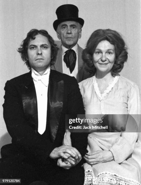 Geraldine Page with her husband Rip Torn and character actor Muni Seroff in Anton Chekhov's 'A Marriage Proposal' which was broadcast live on...