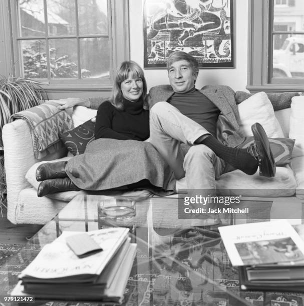 Author John Updike photographed with his wife Martha at his home in Massachusetts in November 1978, the year his bestseller 'The Coup' was published.