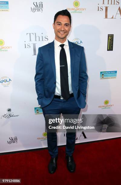 Personality Adam Kruger attends the pemiere of Circle 8 Productions and CBS Local Media's "This Is LA" at Yamashiro Hollywood on June 19, 2018 in Los...