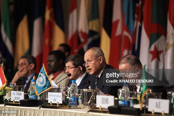 Arab League Chief Amr Mussa, former Darfur rebel and now Sudanese presidential adviser Minni Minawi, Turkish Foreign Minister Ahmet Davutoglu, his...