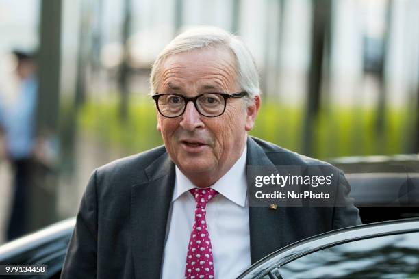 President of the European Commission Jean-Claude Juncker gives a statement to the press after a meeting of the European Round Table of Industrialists...