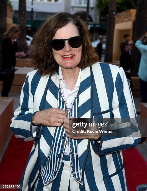 Comedian Paula Poundstone arrives at the premiere of Sony Pictures Classics' "Boundaries" at the American Cinematheque's Egyptian Theatre on June 19,...