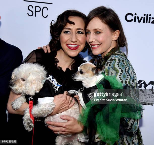 Actresses Kristen Schaal and Vera Farmiga arrive at the premiere of Sony Pictures Classics' "Boundaries" at the American Cinematheque's Egyptian...