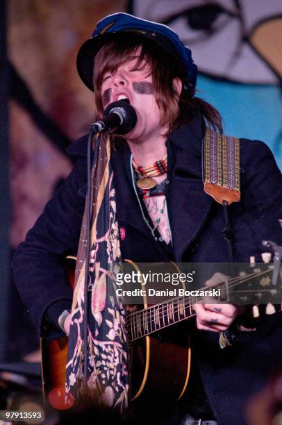 Christofer Drew Ingle of Never Shout Never performs at Alernative Press' Attack of the 100 Bands You Need To Know event during the fourth day of SXSW...