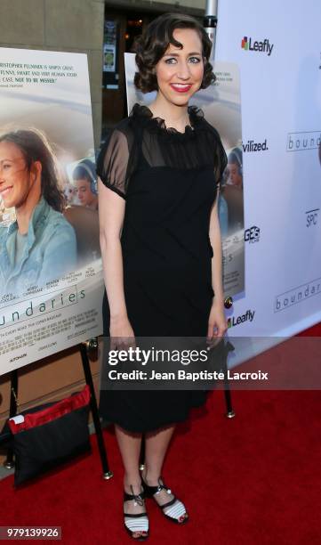 Kristen Schaal attends the Premiere Of Sony Pictures Classics' 'Boundaries' at American Cinematheque's Egyptian Theatre on June 19, 2018 in...