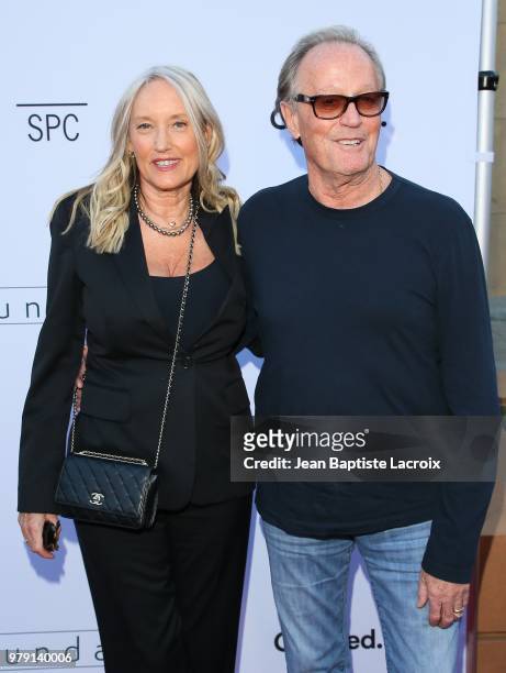 Peter Fonda and Margaret DeVogelaere attend the Premiere Of Sony Pictures Classics' 'Boundaries' at American Cinematheque's Egyptian Theatre on June...
