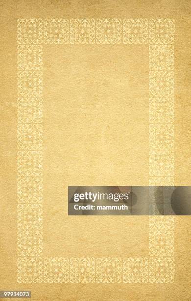 old paper with decorated frame - death certificate stock illustrations