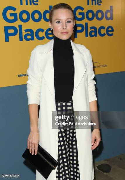 Actress Kristen Bell attends the FYC screening of Universal Television's "The Good Place" at UCB Sunset Theater on June 19, 2018 in Los Angeles,...