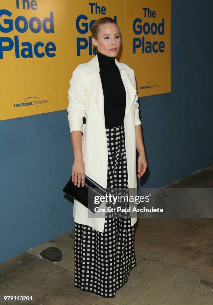 Actress Kristen Bell attends the FYC screening of Universal Television's "The Good Place" at UCB Sunset Theater on June 19, 2018 in Los Angeles,...