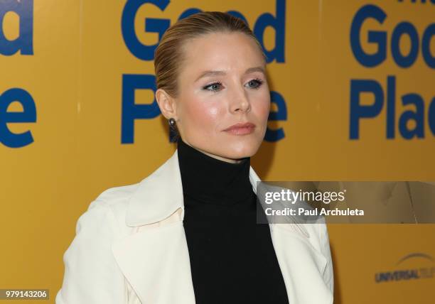 Actress Kristen Bell attends the FYC screening of Universal Television's "The Good Place" at UCB Sunset Theater on June 19, 2018 in Los Angeles,...