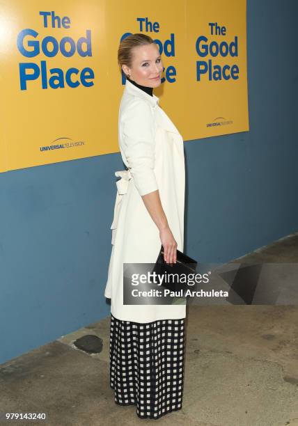 Actress Kristen Bell attends the FYC screening of Universal Television's "The Good Place" at UCB Sunset Theater on June 19, 2018 in Los Angeles,...