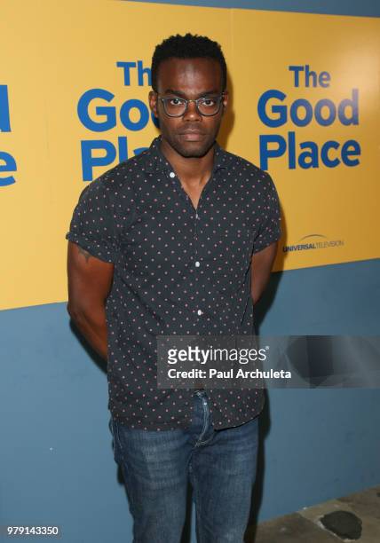 Actor William Jackson Harper attends the FYC screening of Universal Television's "The Good Place" at UCB Sunset Theater on June 19, 2018 in Los...
