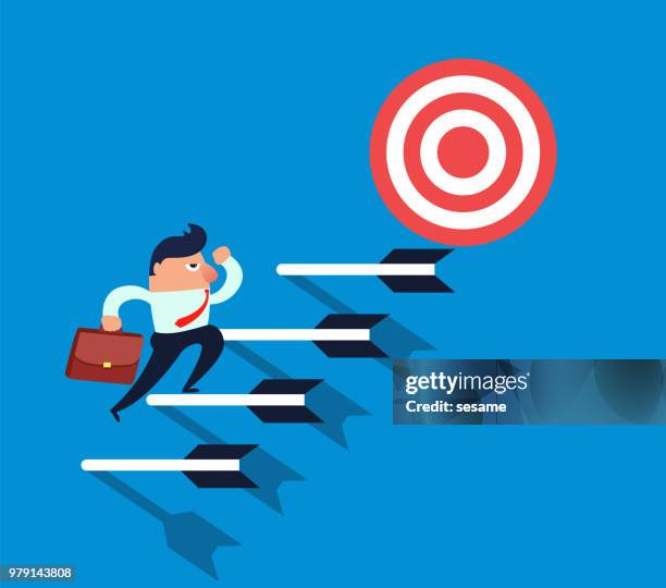 archery and target - high intensity workout stock illustrations