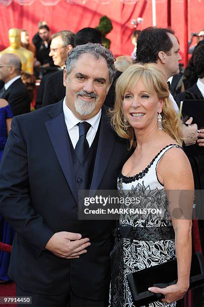 Producer of "Avatar" John Landau and his wife Julie arrive at the 82nd Academy Awards at the Kodak Theater in Hollywood, California on March 07,...