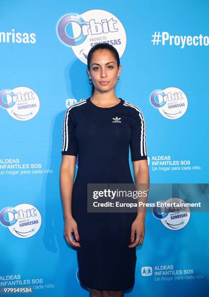 Hiba Abouk attends the charity event Proyecto Sonrisas by Orbit and Aldeas Infantiles SOS on June 19, 2018 in Madrid, Spain.