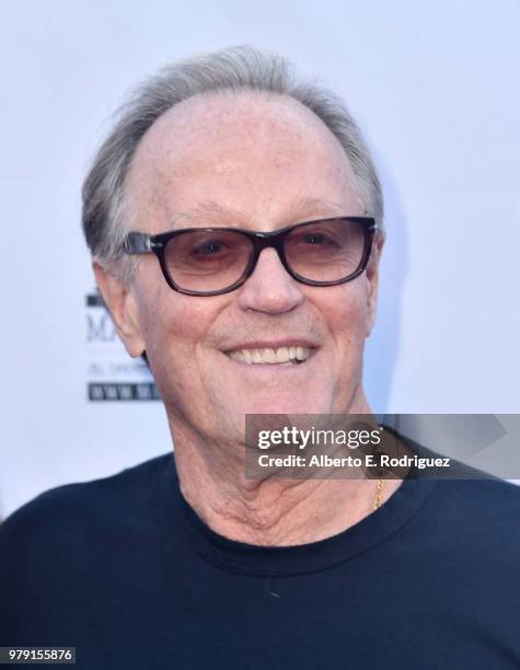 Actor Peter Fonda attends the premiere of Sony Pictures Classics' "Boundries" at American Cinematheque's Egyptian Theatre on June 19, 2018 in...