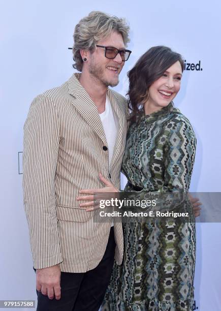 Musician Renn Hawkey and actress Vera Farmiga attend the premiere of Sony Pictures Classics' "Boundries" at American Cinematheque's Egyptian Theatre...