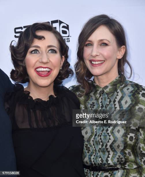 Actors Kristen Schaal and Vera Farmiga attend the premiere of Sony Pictures Classics' "Boundries" at American Cinematheque's Egyptian Theatre on June...