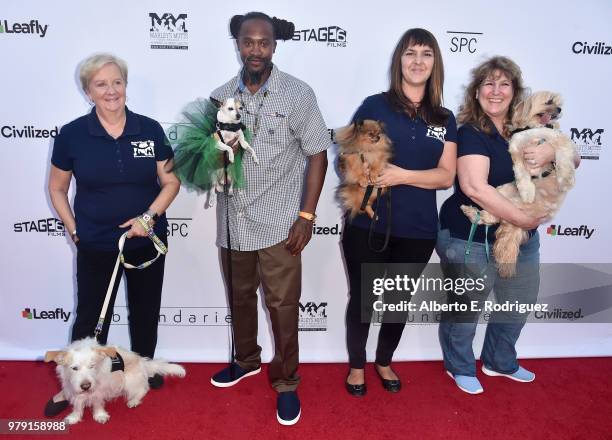 Marley's Mutts attend the premiere of Sony Pictures Classics' "Boundries" at American Cinematheque's Egyptian Theatre on June 19, 2018 in Hollywood,...